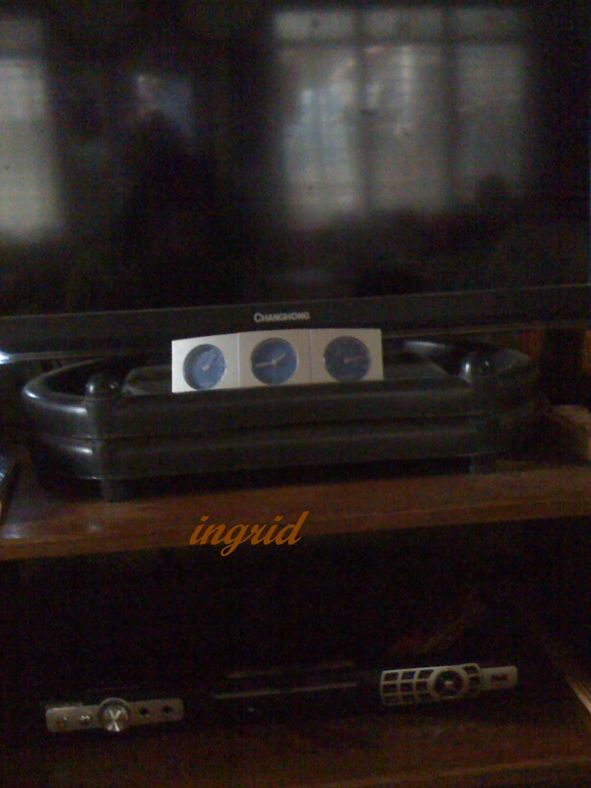 our TV and the videoke machine.