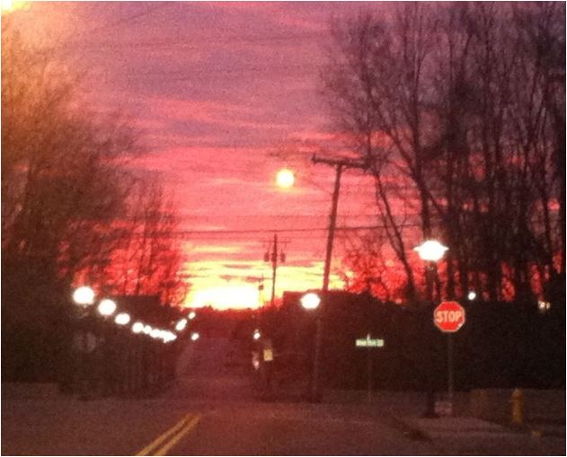 Sky this morning going around the mountain road