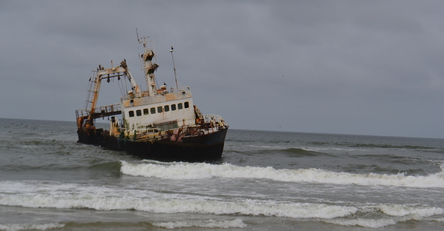 Shipwreck off Cape Cross Namibia 