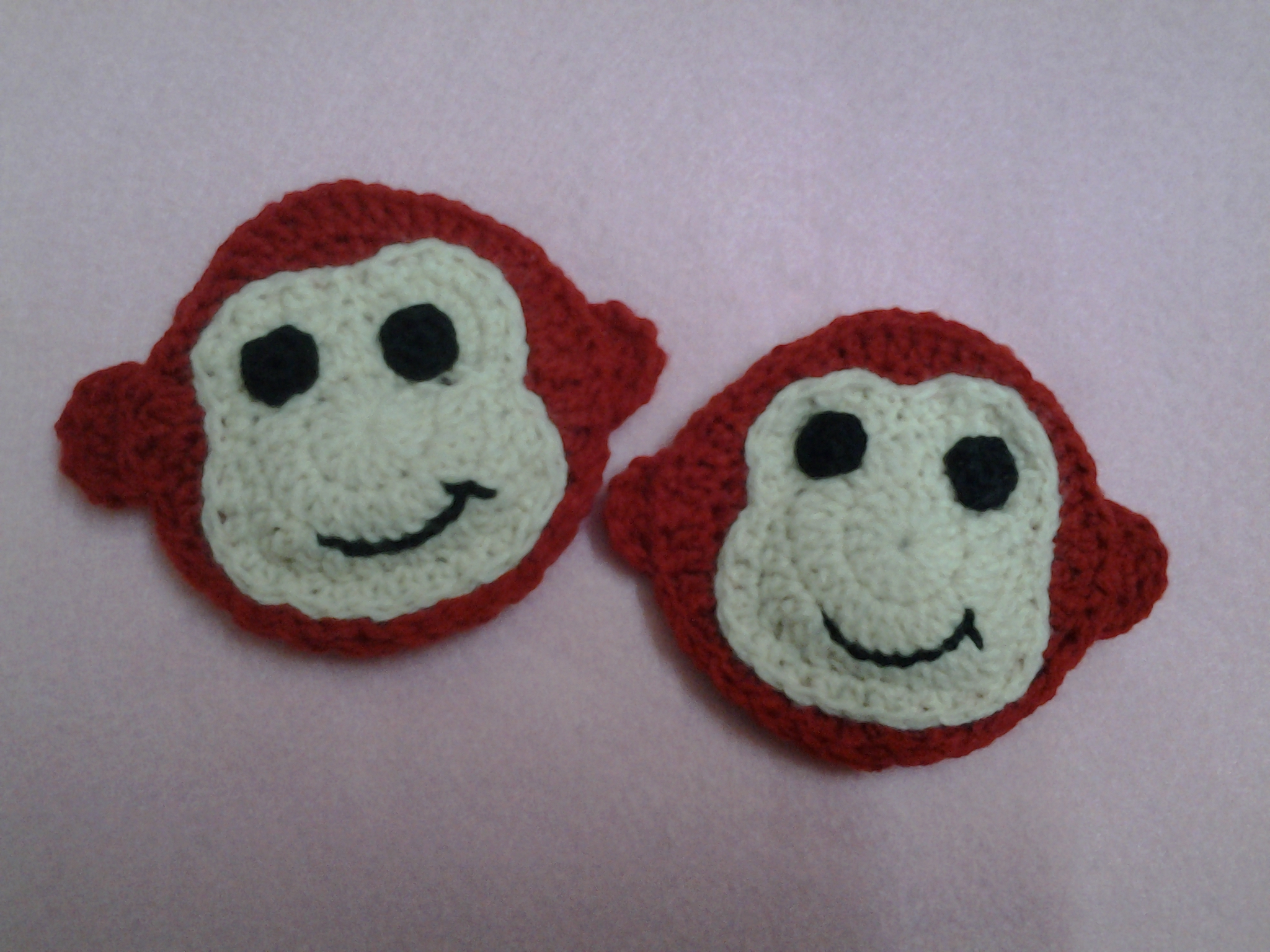 Crochet red packets with monkey face