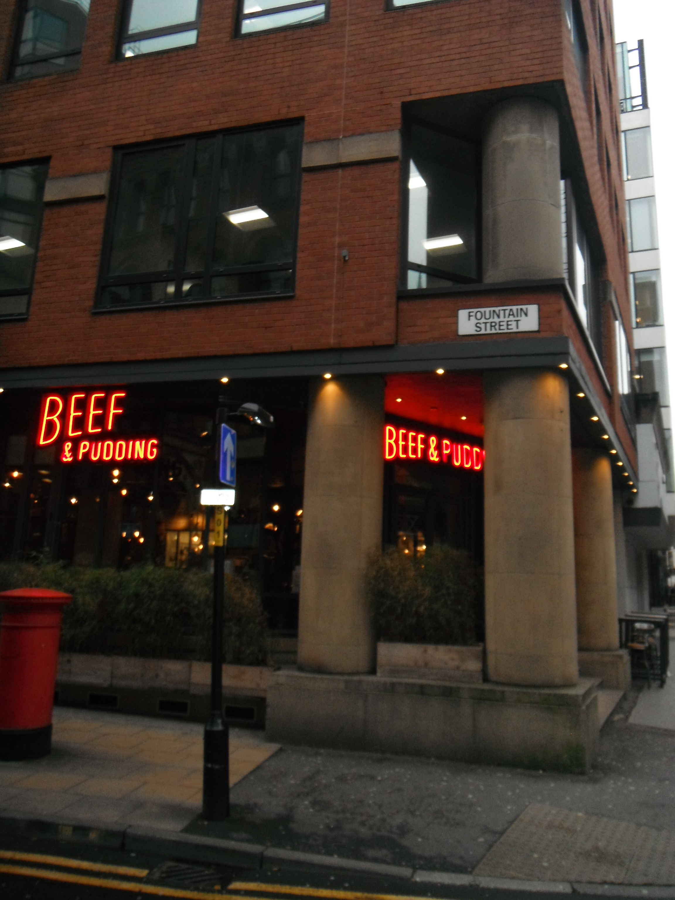 Photo taken by me – The Beef & Pudding bar, Manchester