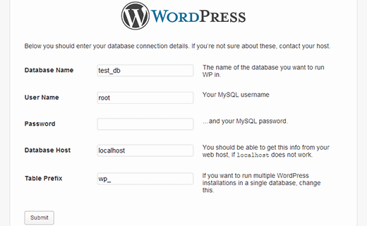 wordpress install wordpress install