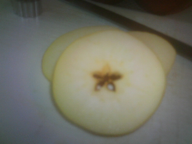 cross section of apple