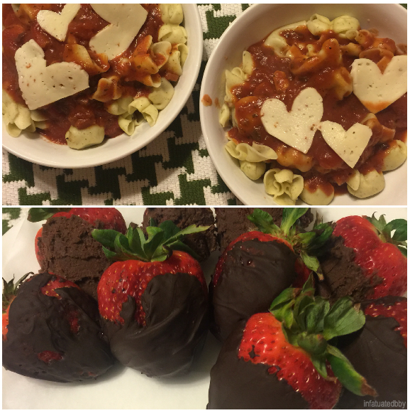 Belated Valentine's Day Dinner featuring Perline Pasta & Prosciutto + Chocolate Covered Strawberries