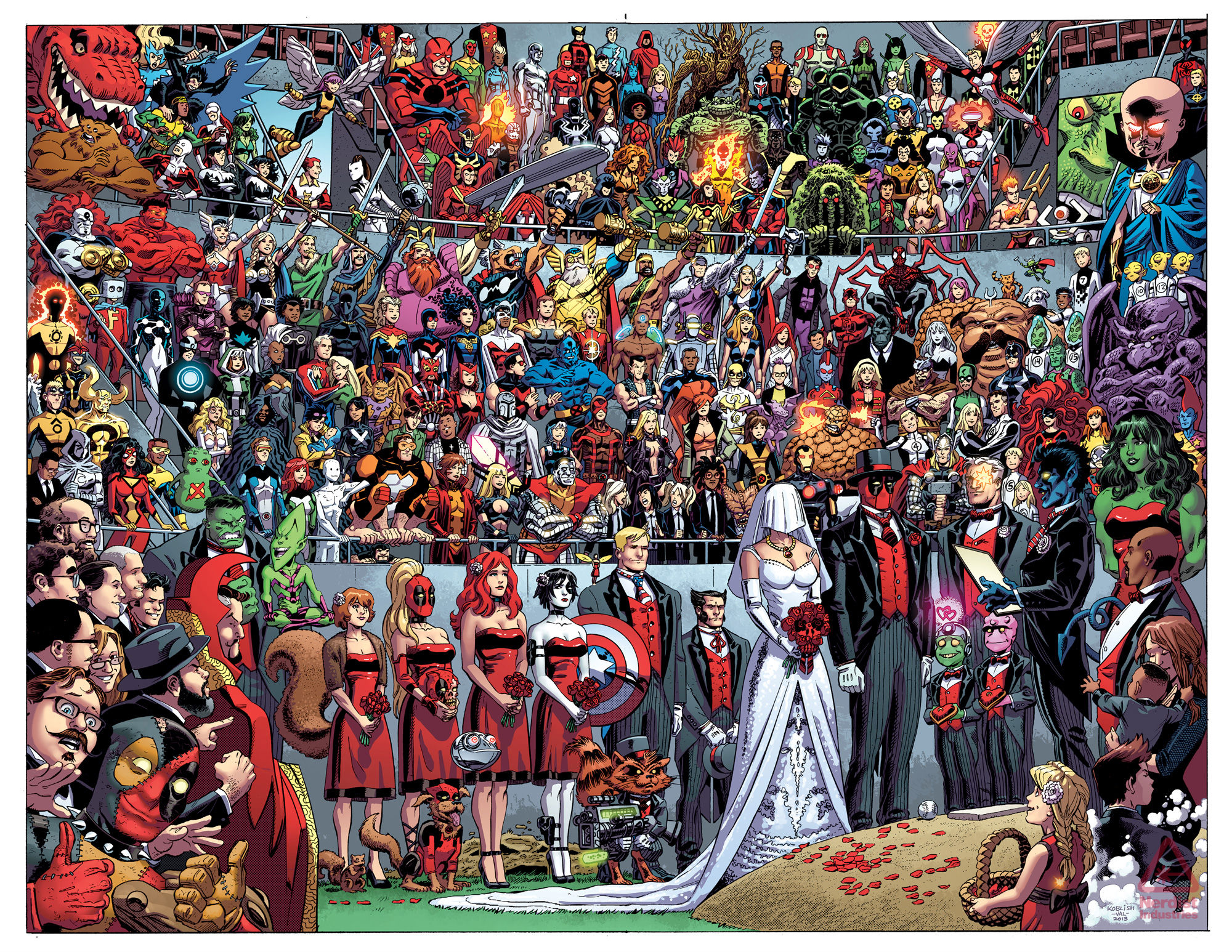 Here's the comic wedding. The only part I can see us actually including is the outfits of deadpool and his wife. Open to any ideas for decore lol. Here's the comic wedding. The only part I can see us actually including is the outfits of deadpool and his wife. Open to any ideas for decore lol.
