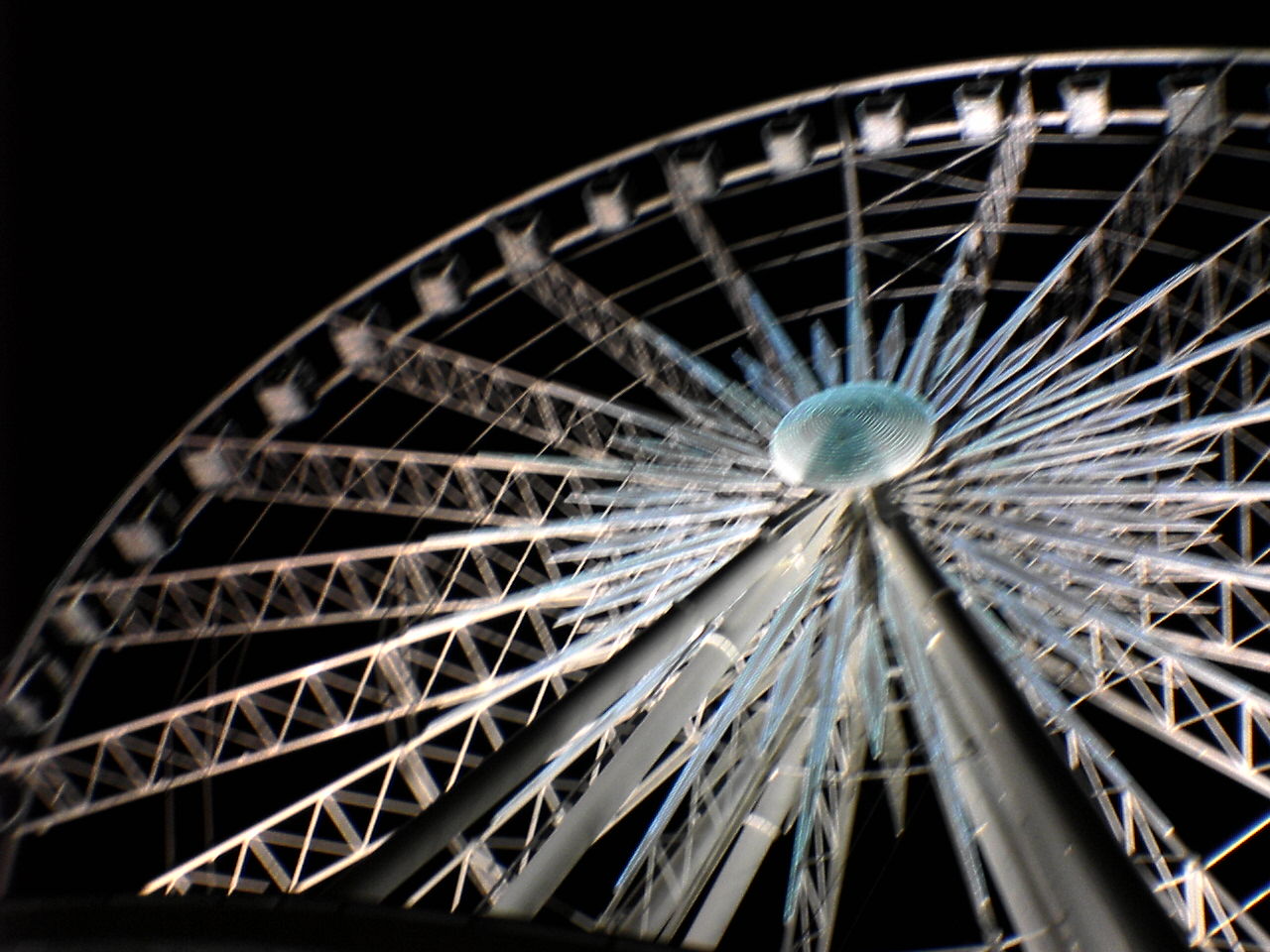 Skywheel at night.