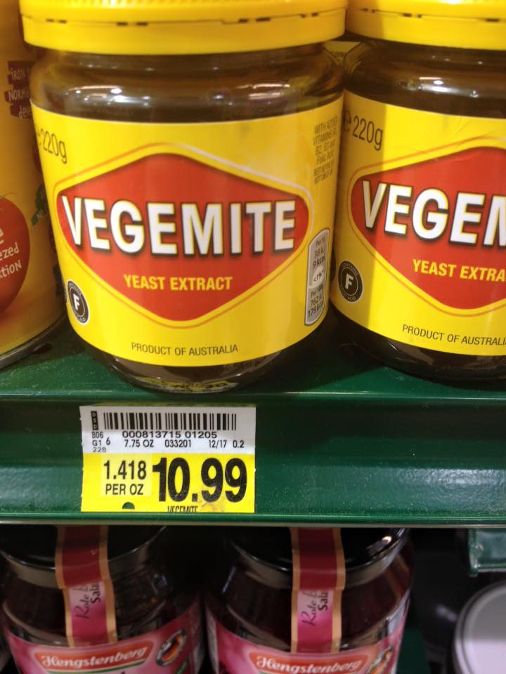 Cost of Vegemite at my store. Cost of Vegemite at my store.