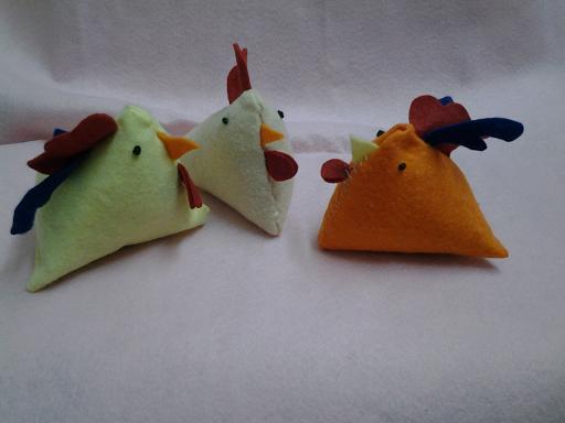 Pyramid chicken sewed by my children and I