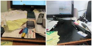before - months ago, and during -now- cleanup, my desk :( before - months ago, and during -now- cleanup, my desk :(