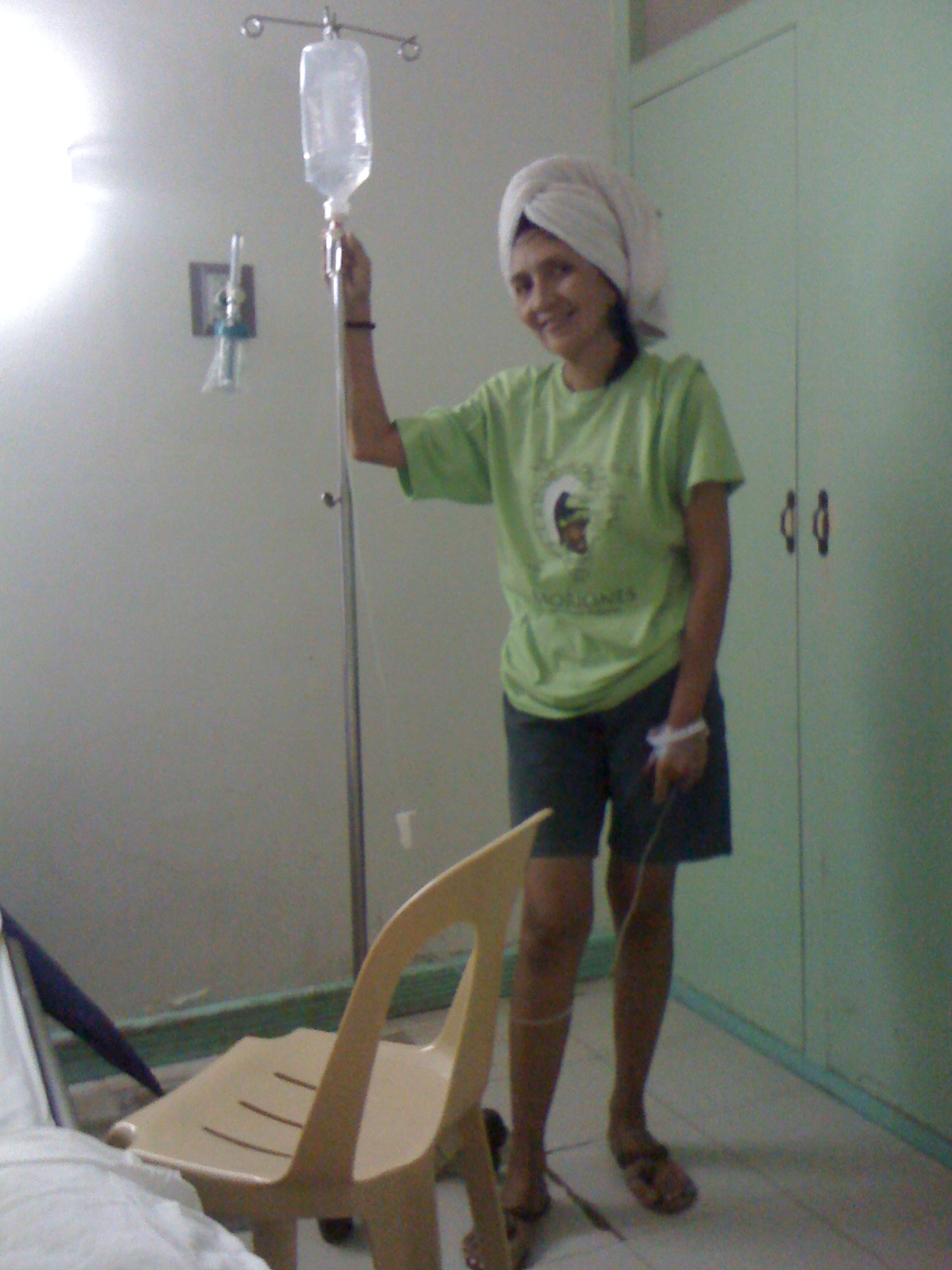 my last day, just finished my bath, with my IV fluid on. my last day, just finished my bath, with my IV fluid on.