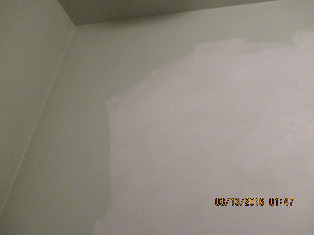 Partially painted wall in my dinette.