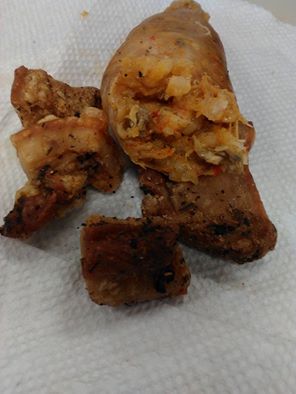 Picture is my own, crawfish boudin and cracklins Picture is my own, crawfish boudin and cracklins