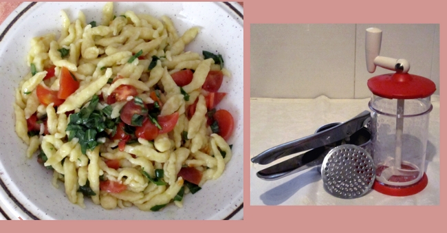 Spaetzle maker and pasta ready to serve by LadyDuck