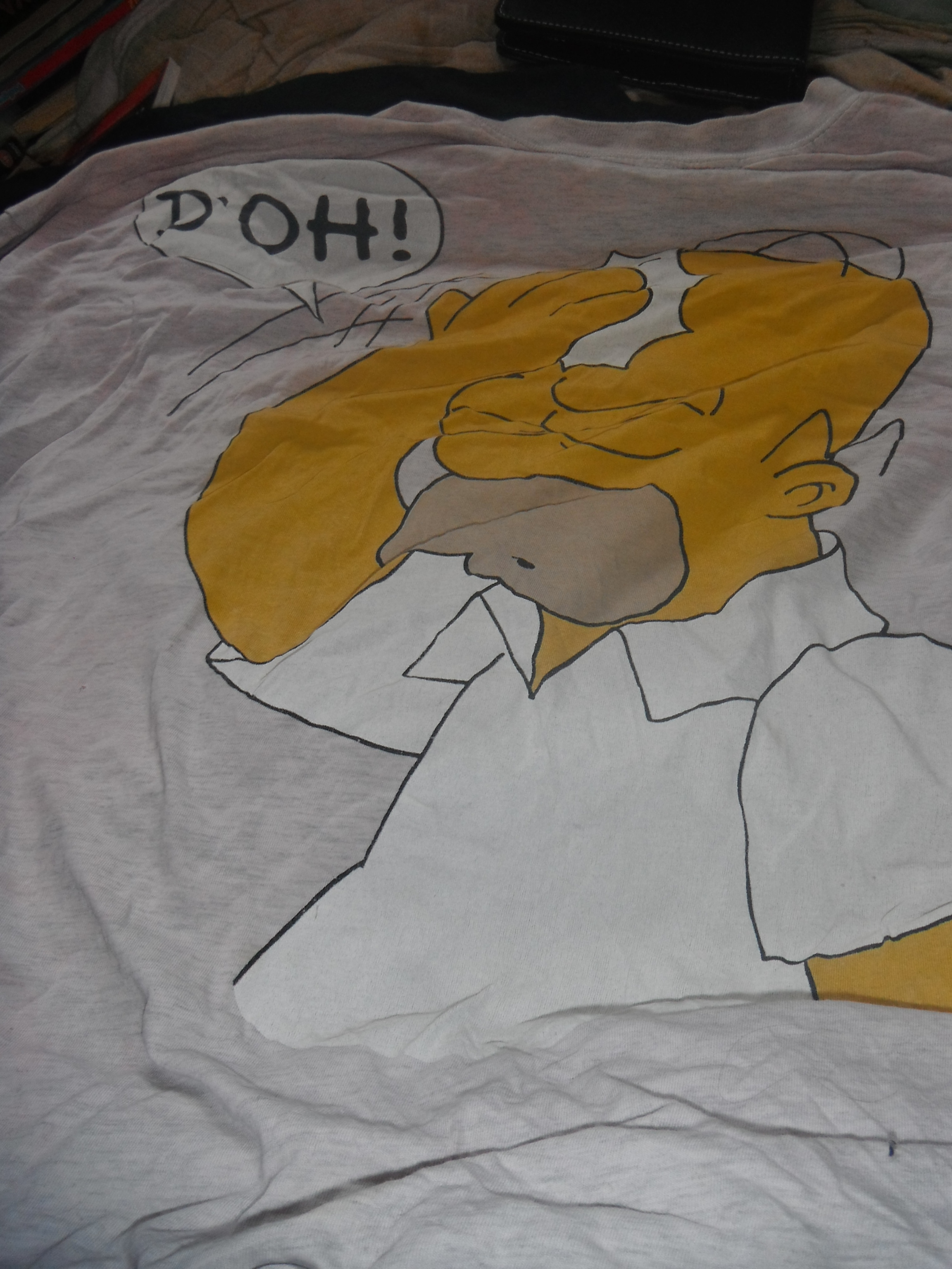 Photo taken by me – my Homer Simpson Tee Shirt. 