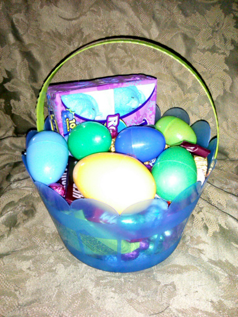 My sons basket from the easter bunny My sons basket from the easter bunny
