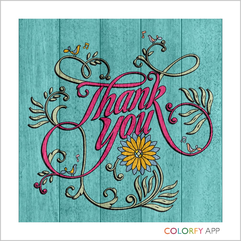 Wood filtered thankyou card, made by me on tablet with colorfy Wood filtered thankyou card, made by me on tablet with colorfy