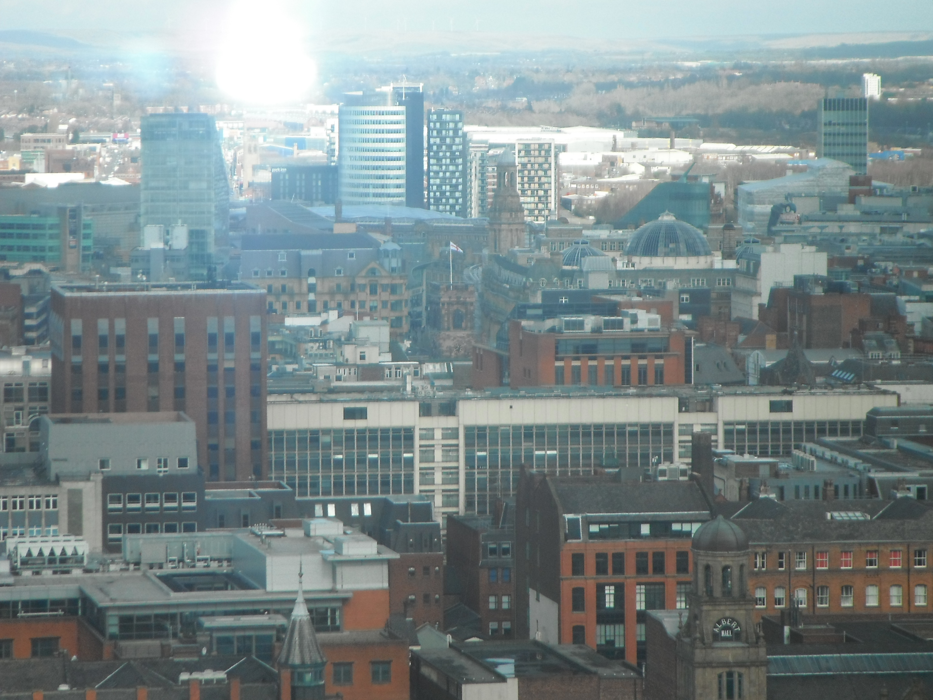 Photo taken by me – Manchester seen from the 22nd floor of The Beetham Hotel