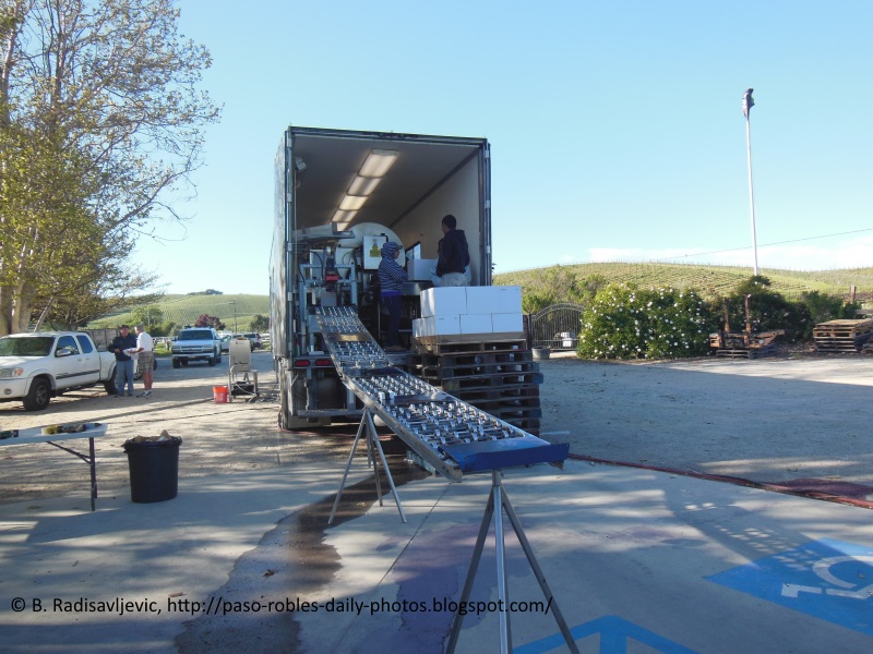 Wine Bottling Truck at Dark Cellars Winery in Paso Robles, CA Wine Bottling Truck at Dark Cellars Winery in Paso Robles, CA