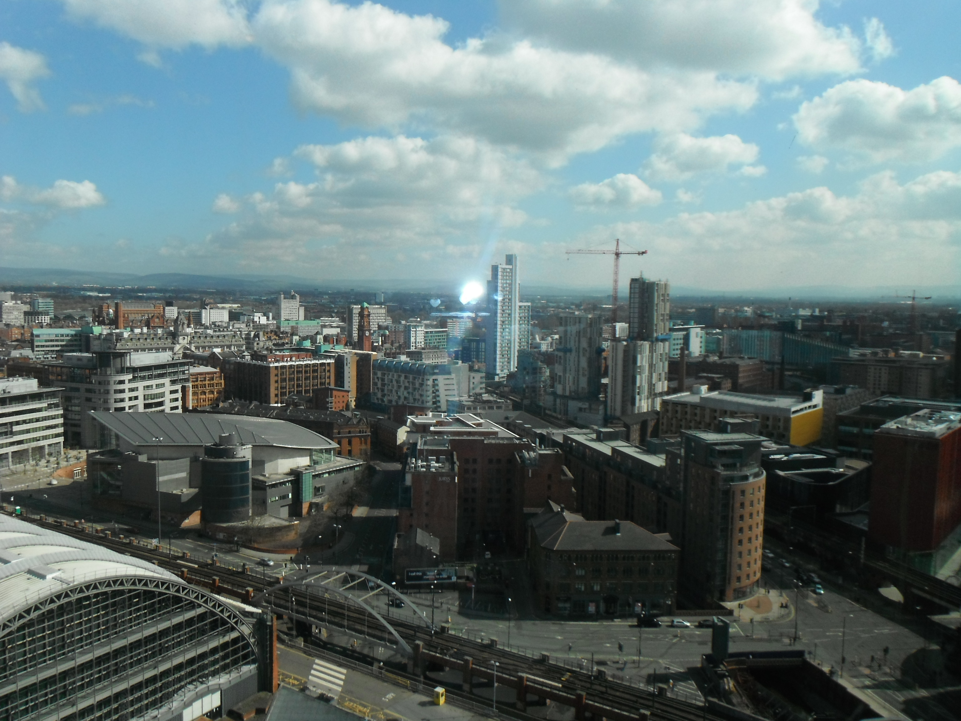 Photo taken by me – The view of Manchester from the Beetham Hotel venue used for the convention.