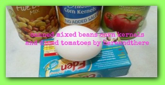canned mixed beans, corn kernels and diced tomatoes by hereandthere canned mixed beans, corn kernels and diced tomatoes by hereandthere