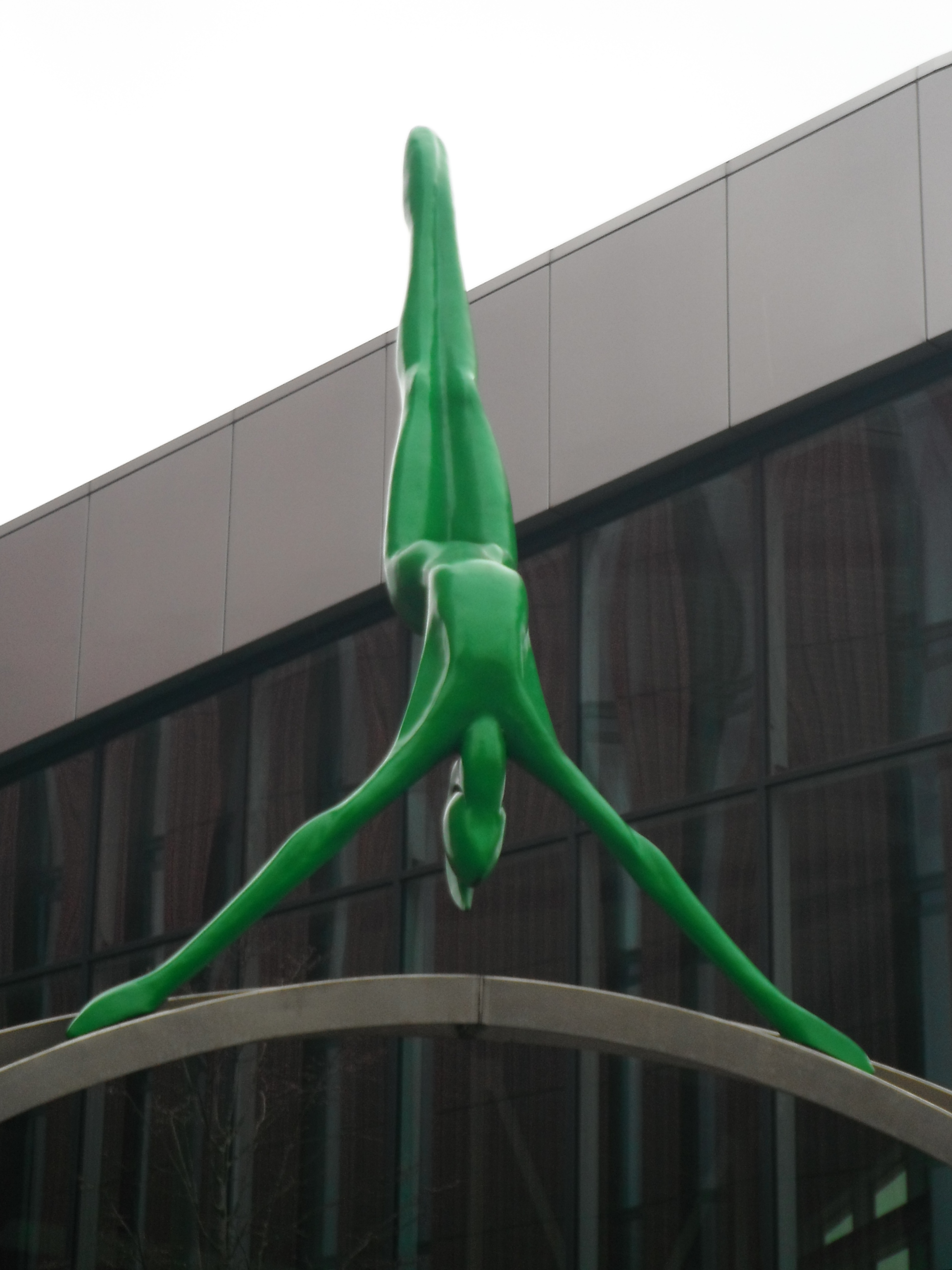 Photo taken by me – The statue of a Gymnast in Manchester city centre. 
