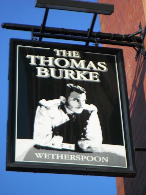 Photo taken by me – The Thomas Burke inn sign, Leigh, Manchester Photo taken by me – The Thomas Burke inn sign, Leigh, Manchester