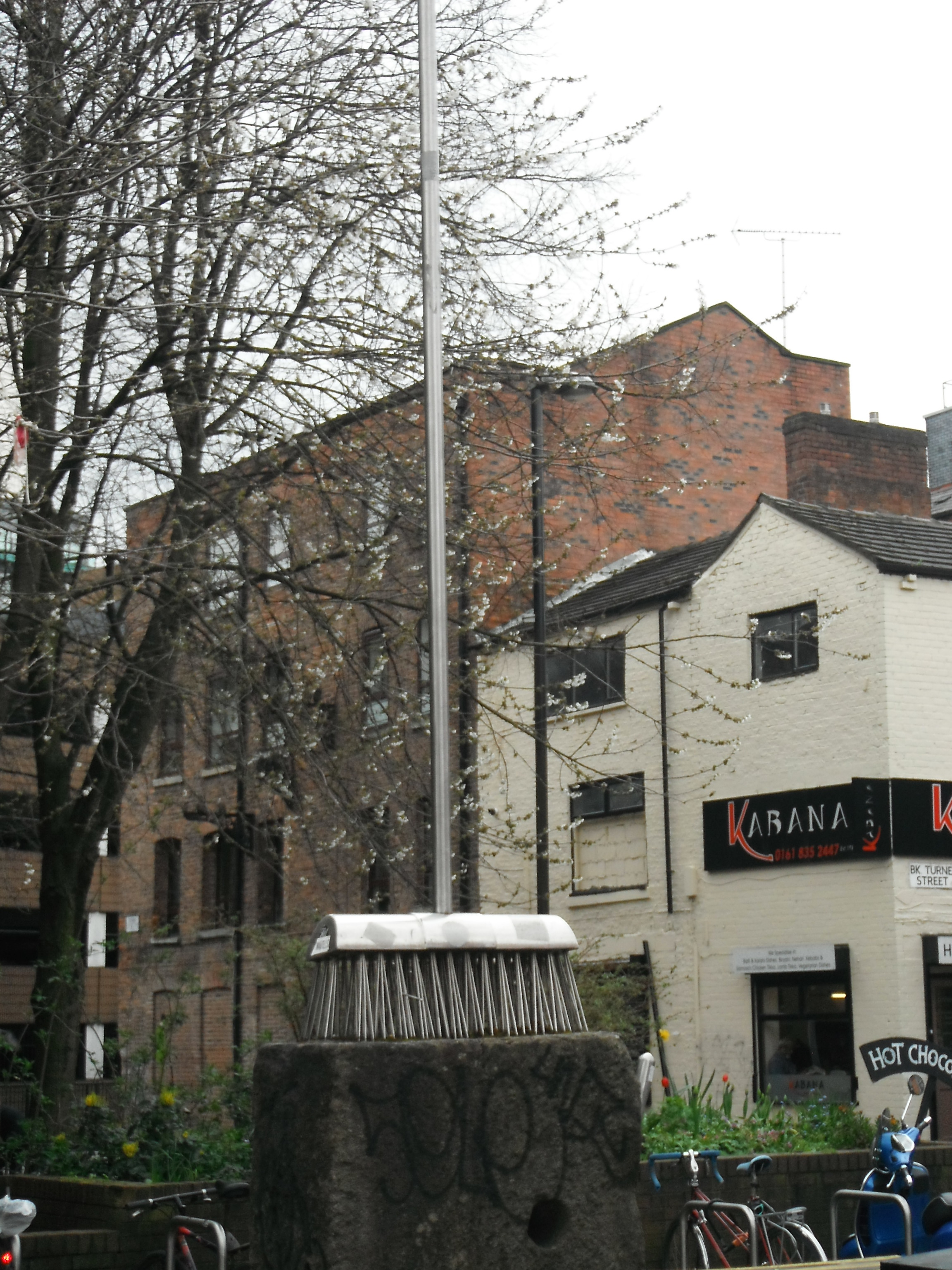 Photo taken by me – the sweeping brush statue, Manchester 