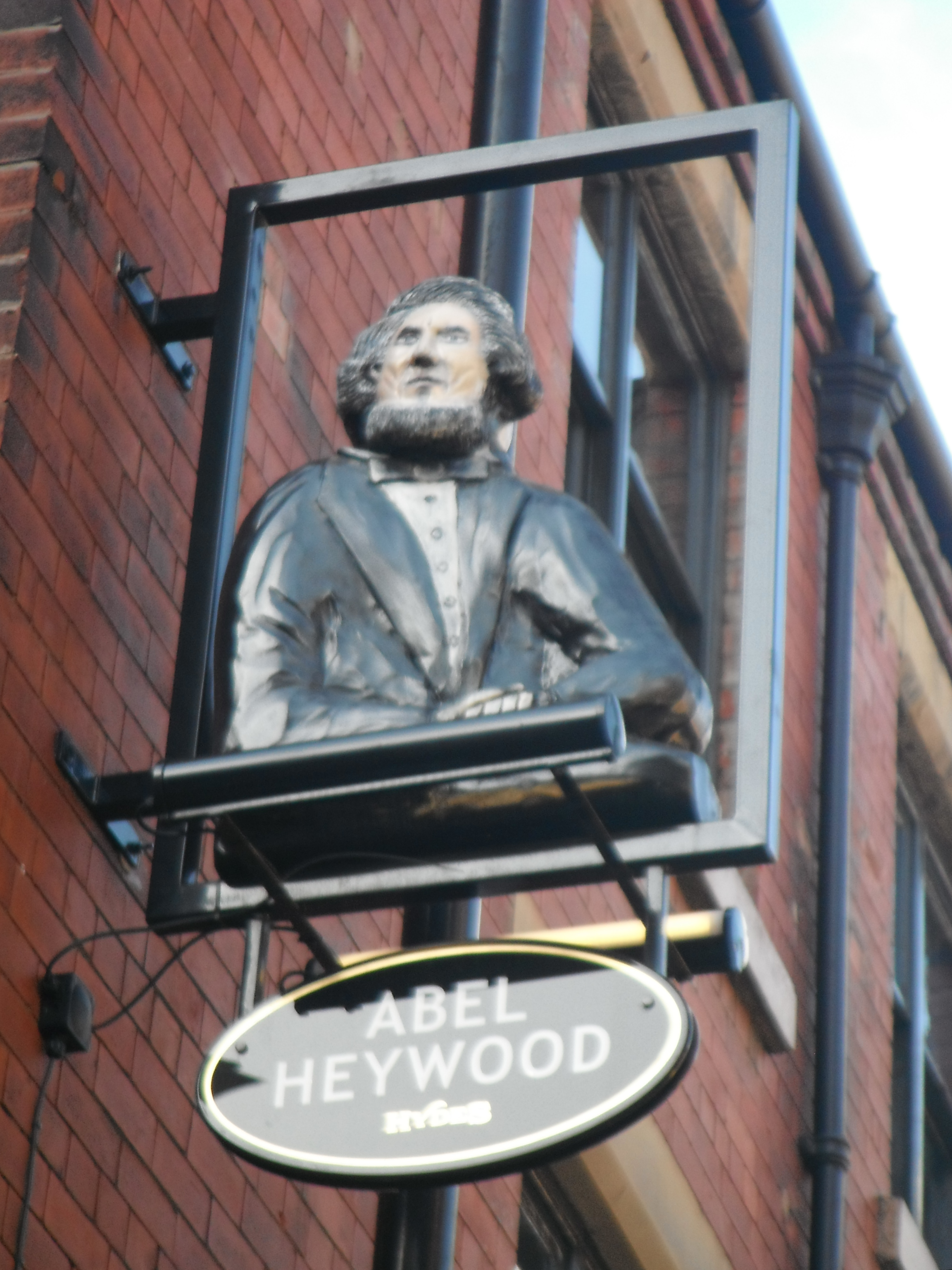Photo taken by me – The Abel Heywood pub sign Photo taken by me – The Abel Heywood pub sign