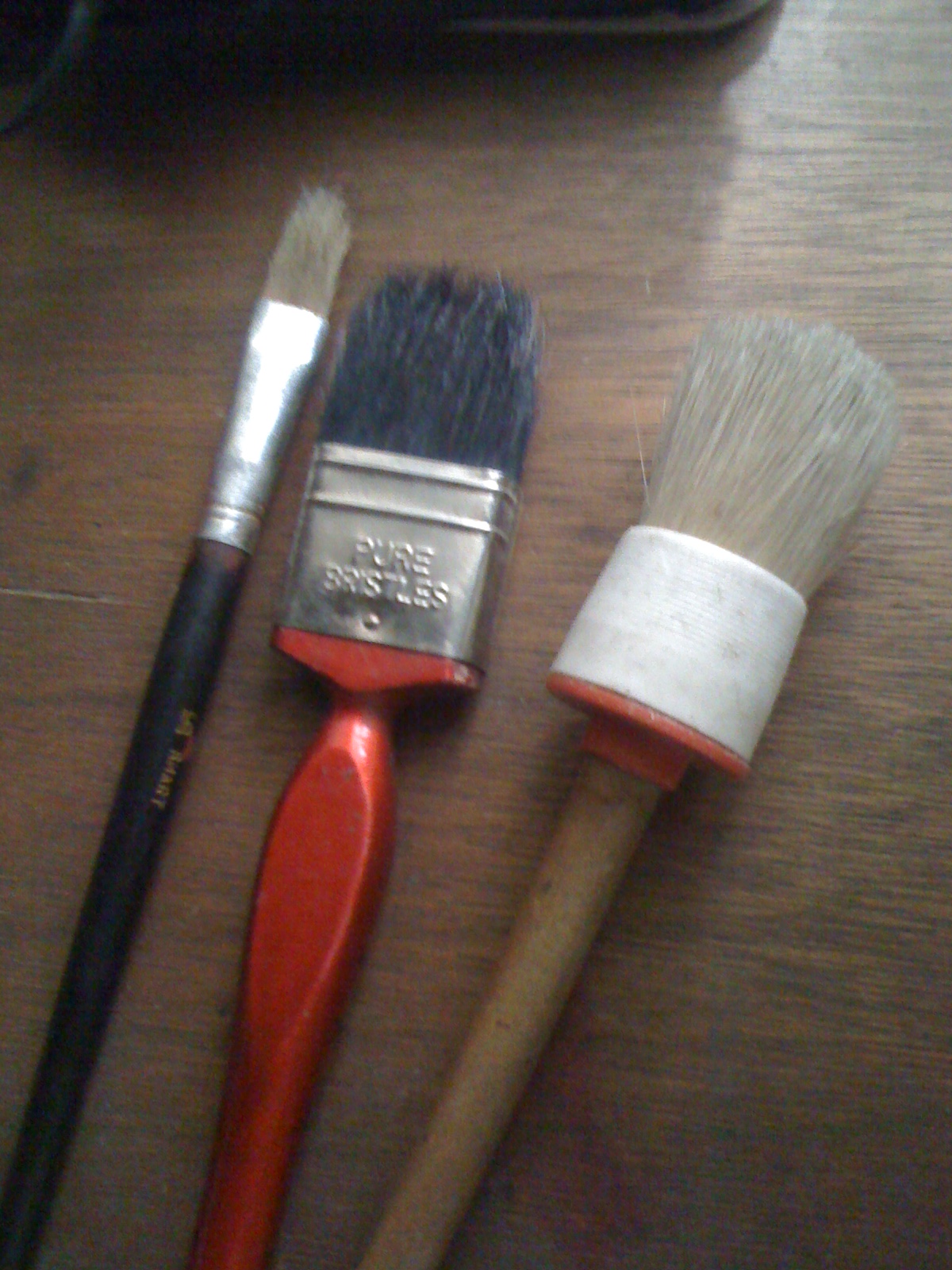 the 3 brushes that I and my son used