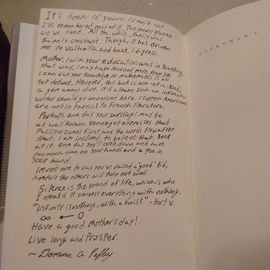 The Stranger inscription The Stranger inscription