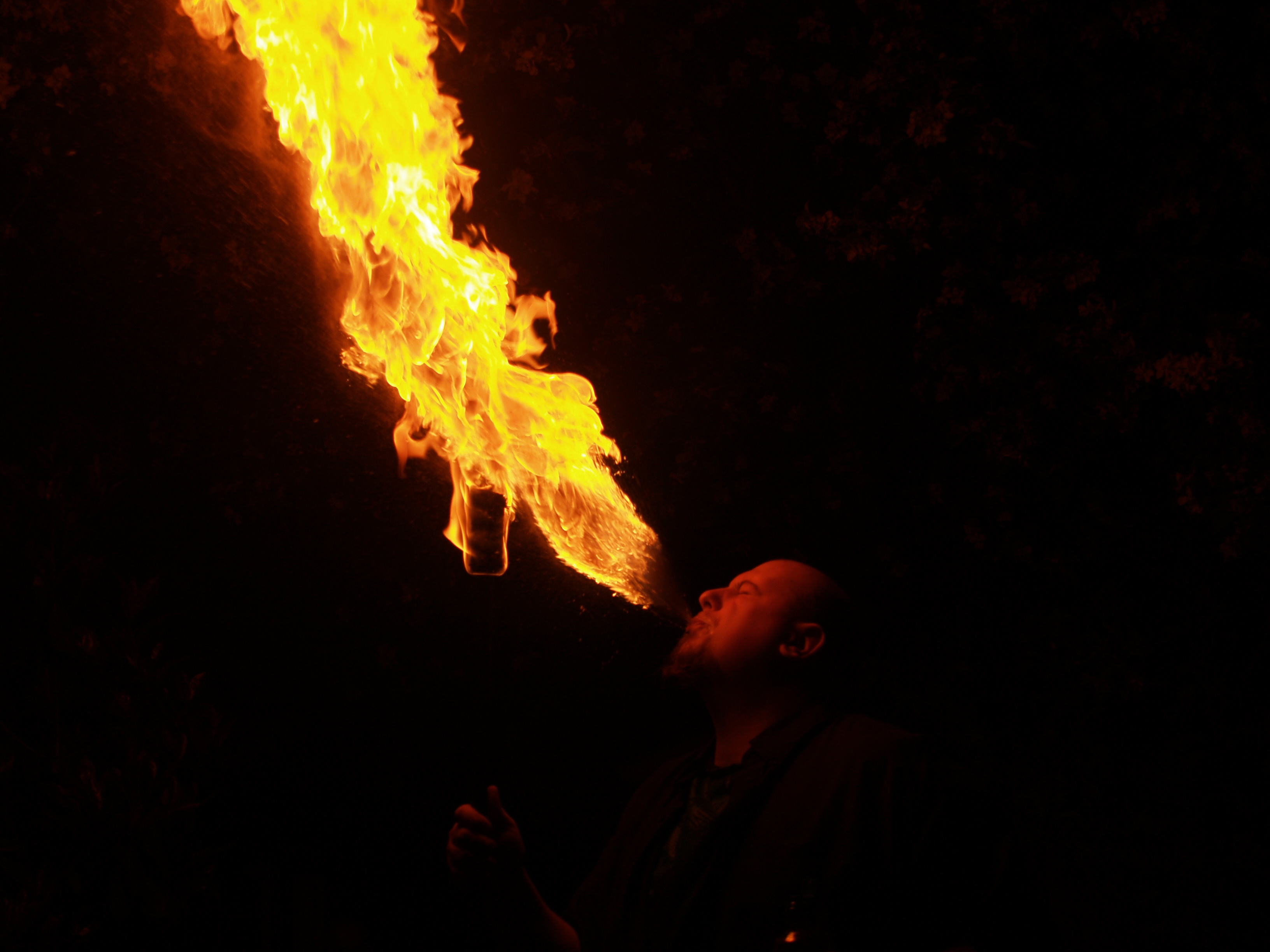 Photo taken by me – fire breather in action Photo taken by me – fire breather in action