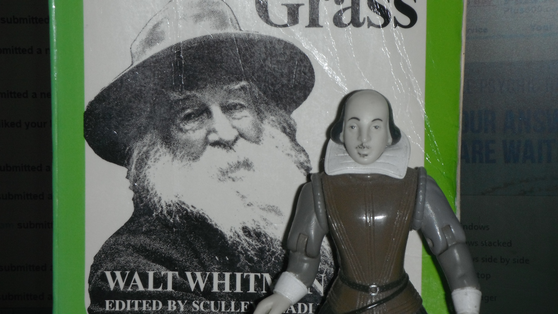 Photo taken by me – Shakespeare and Walt Whitman