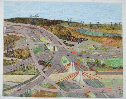 Concrete and Grasslands art quilt by Anne Daughtry Concrete and Grasslands art quilt by Anne Daughtry