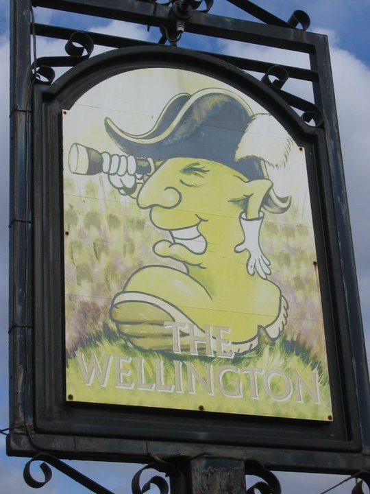 Photo taken by me – The Wellington pub inn sign Weaste Salford