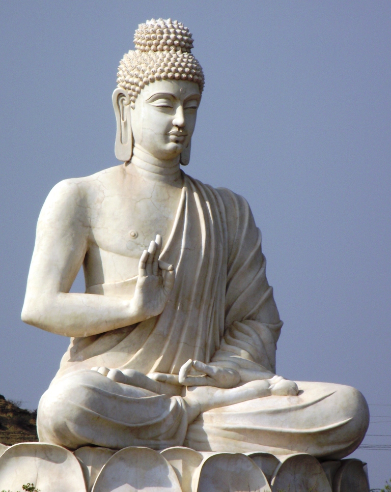 Lord Buddha monument in karnataka, India.