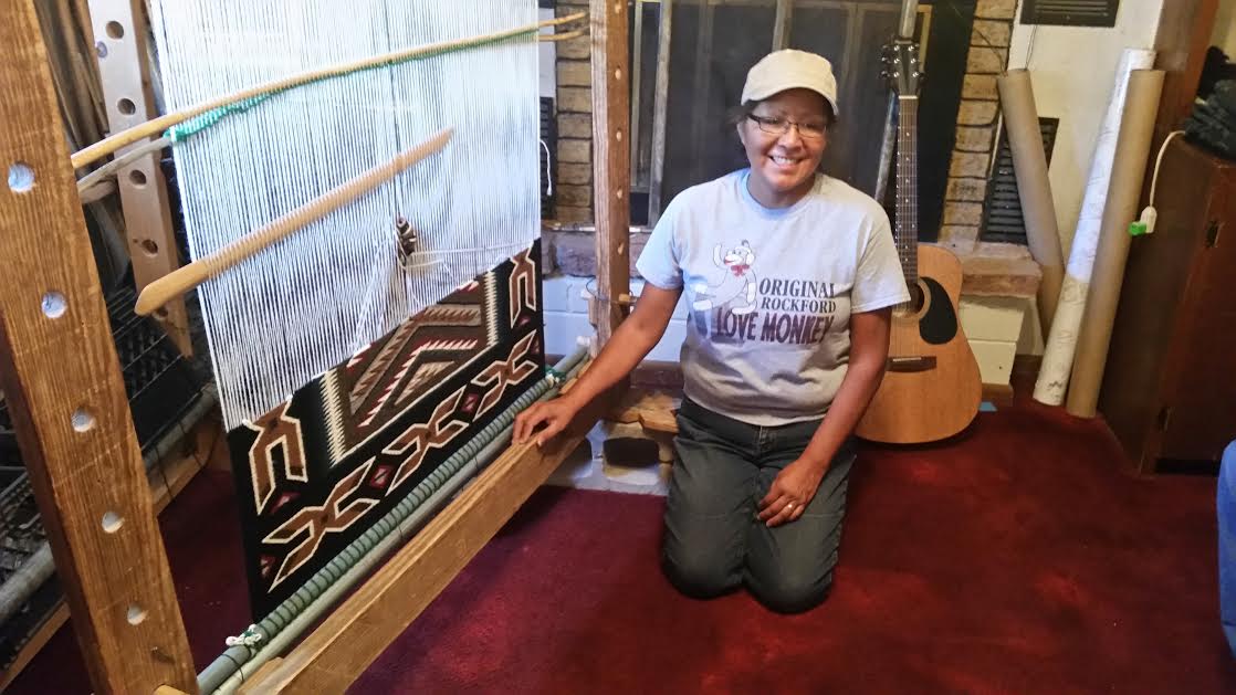 Lula and her weaving Lula and her weaving