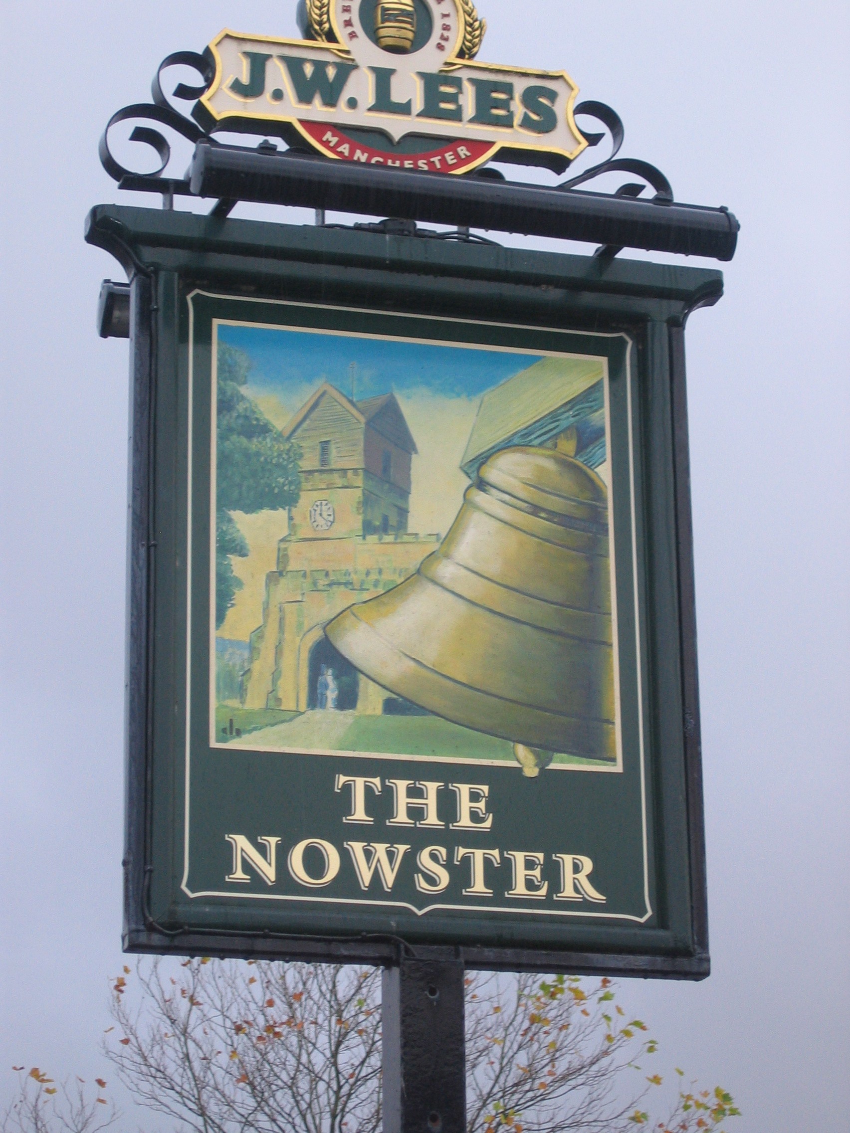 Photo taken by me - The Nowster pub sign - Middleton - Greater Manchester