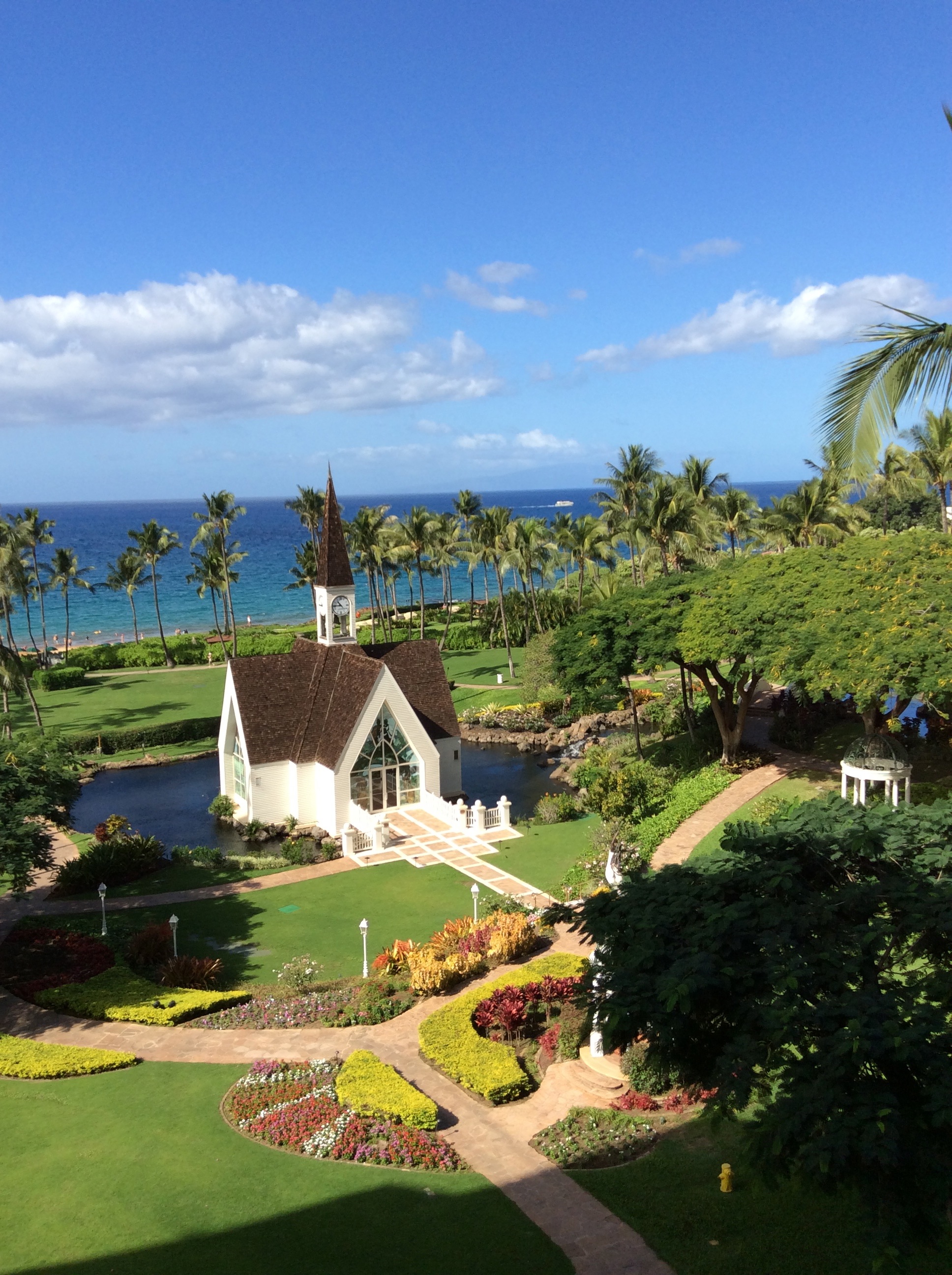 View from luxury resort hotel on Maui. View from luxury resort hotel on Maui.