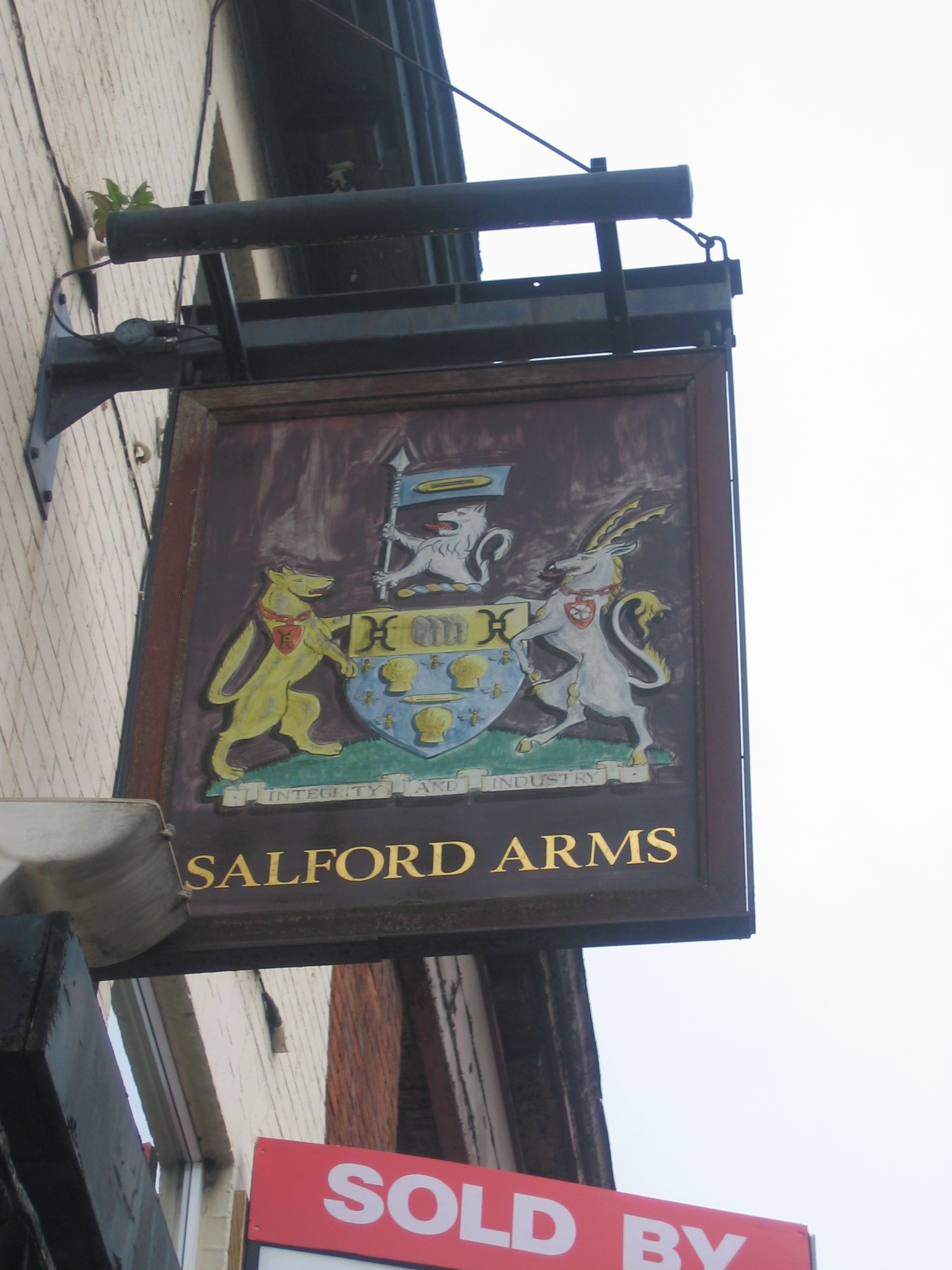 Photo taken by me – pub sign photo for The Salford Arms, one of the pubs bearing answers in the Treasure Hunt. Photo taken by me – pub sign photo for The Salford Arms, one of the pubs bearing answers in the Treasure Hunt.