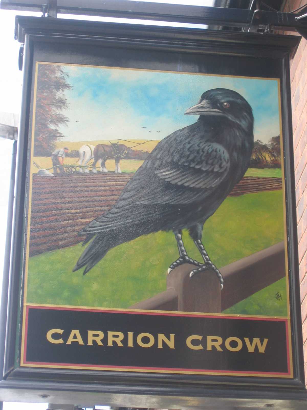 Photo taken by me - pub sign for The Carrion Crow – Oldham 