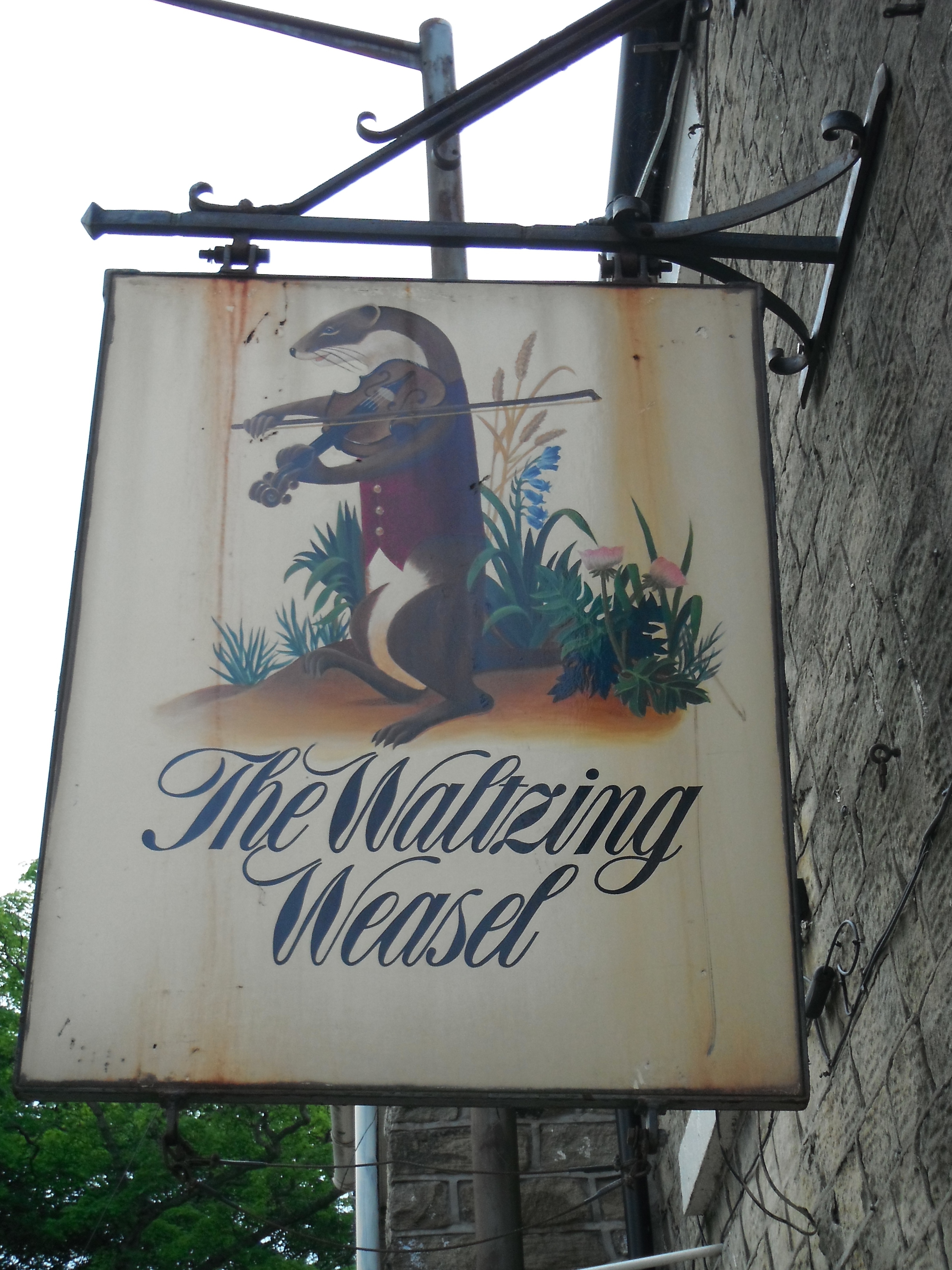 photo taken by me - The Waltzing Weasel pub sign, Heyfield, Derbyshire photo taken by me - The Waltzing Weasel pub sign, Heyfield, Derbyshire