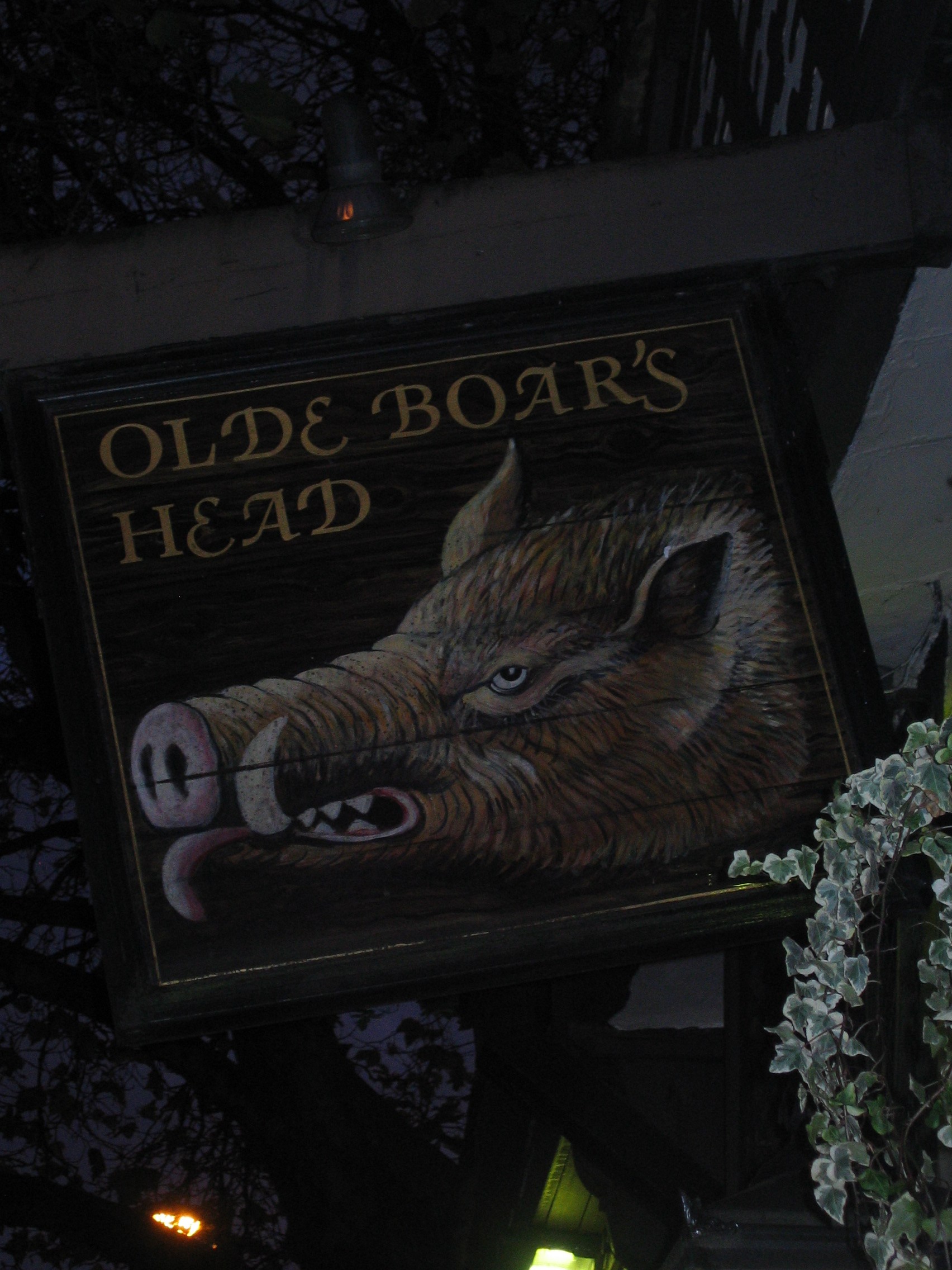 photo taken by me - Pub Sign - The Old Boars Head Middleton Manchester 