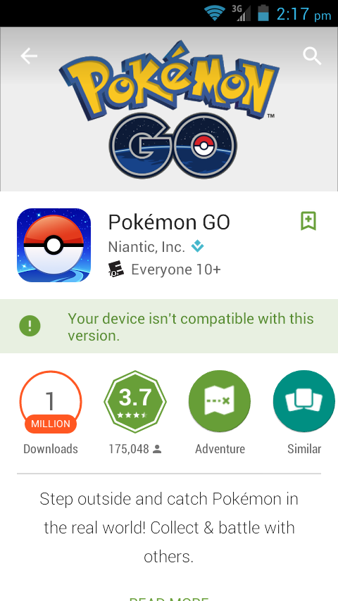 The screenshot of my phone saying not compatible The screenshot of my phone saying not compatible