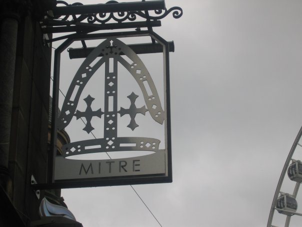 Photo taken by me - Pub Sign - The Mitre Manchester City Centre Photo taken by me - Pub Sign - The Mitre Manchester City Centre