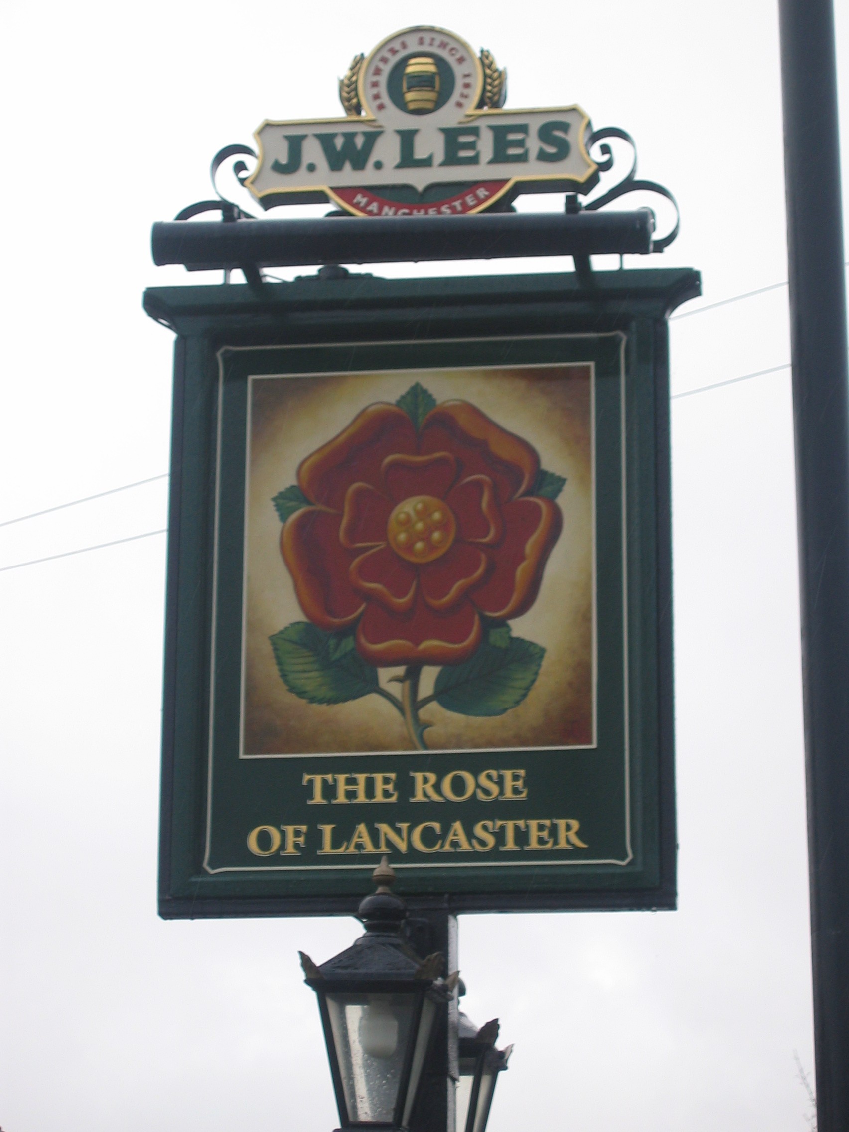 Photo taken by me - The Rose Of Lancaster pub sign, Chadderton Manchester
