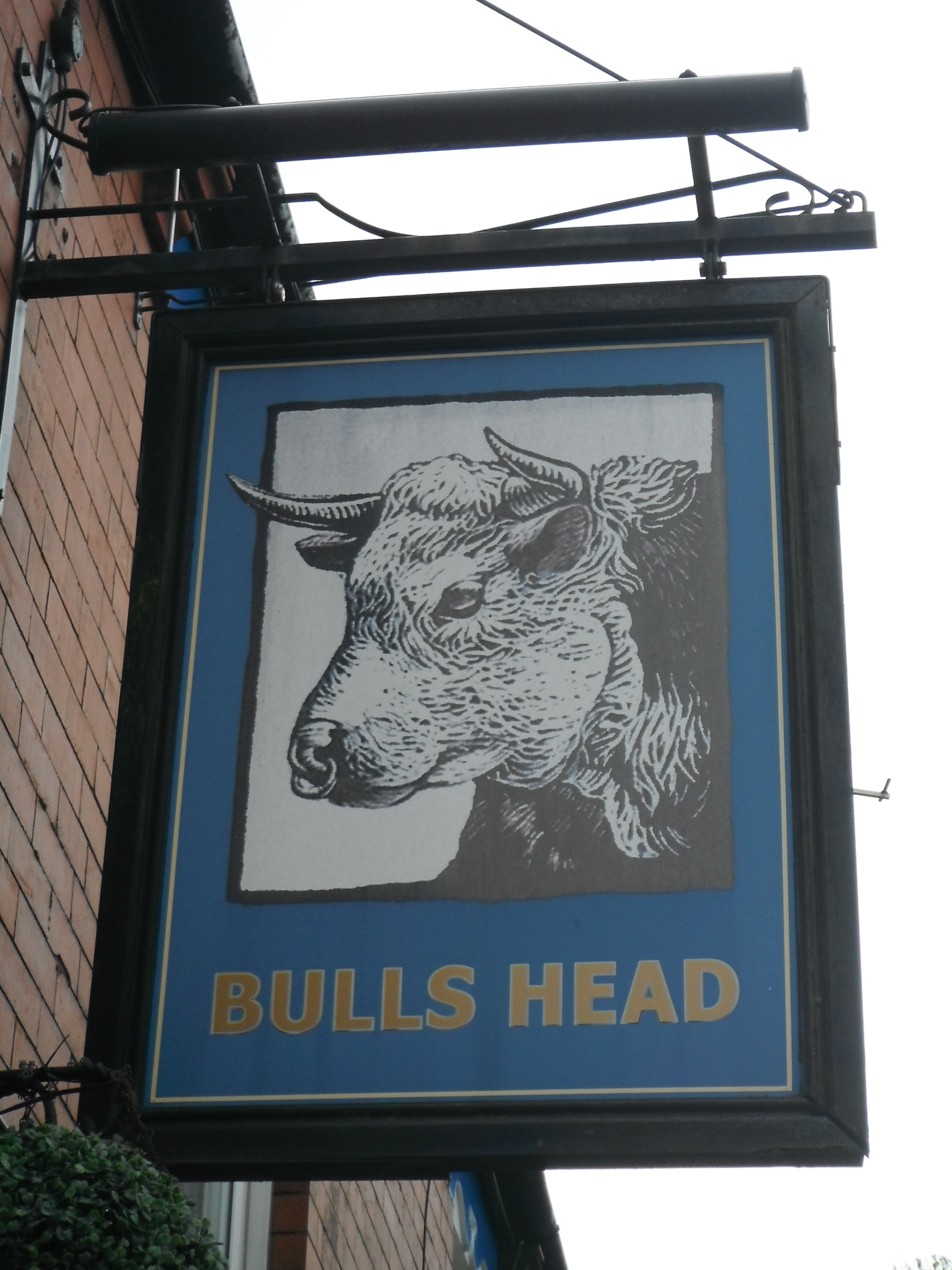 Photo taken by me – The Bulls Head Inn Sign – Oldham