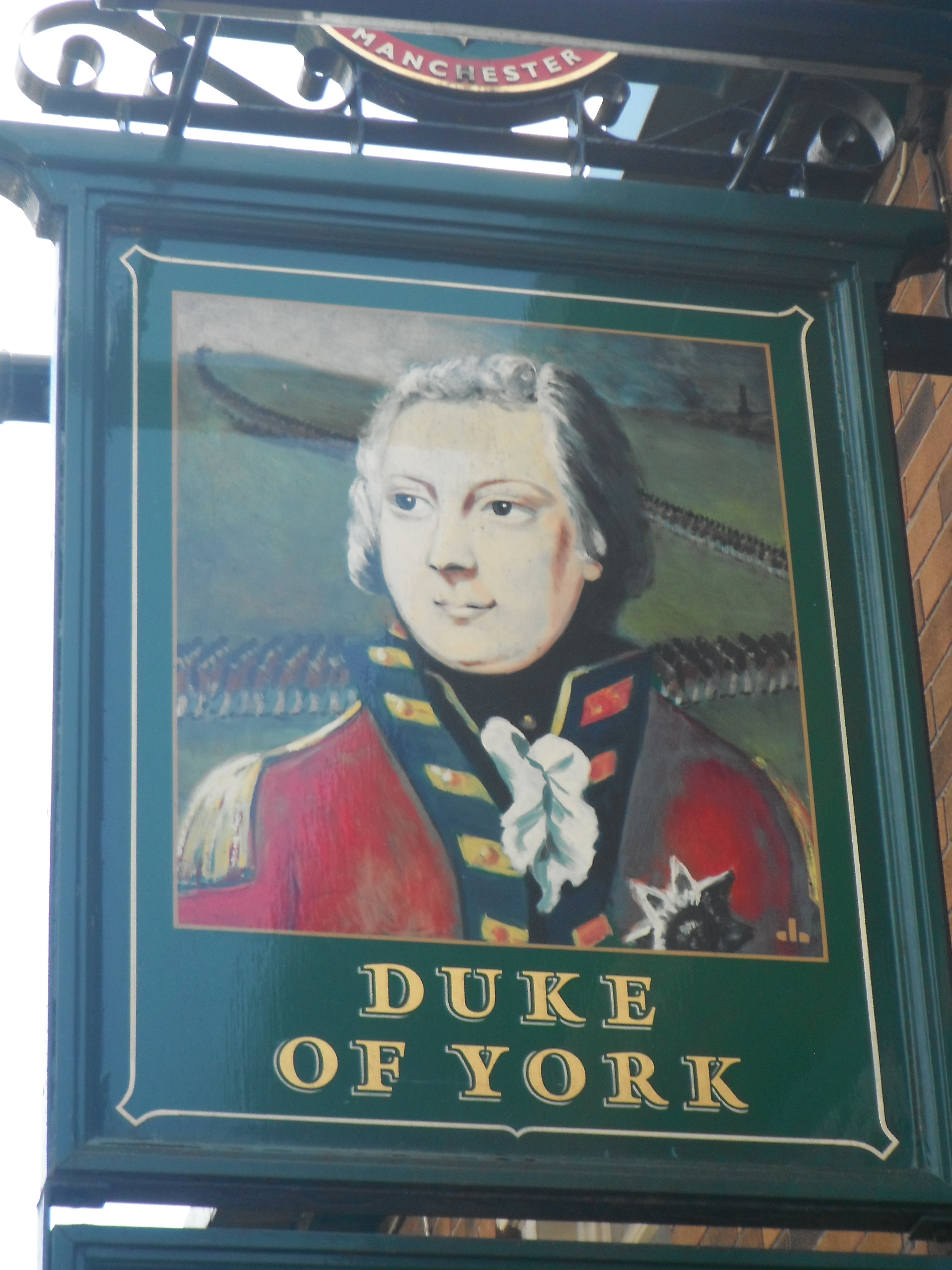 Photo taken by me – the original Duke Of York pub sign, Heyside, Royton, Oldham, Manchester, 