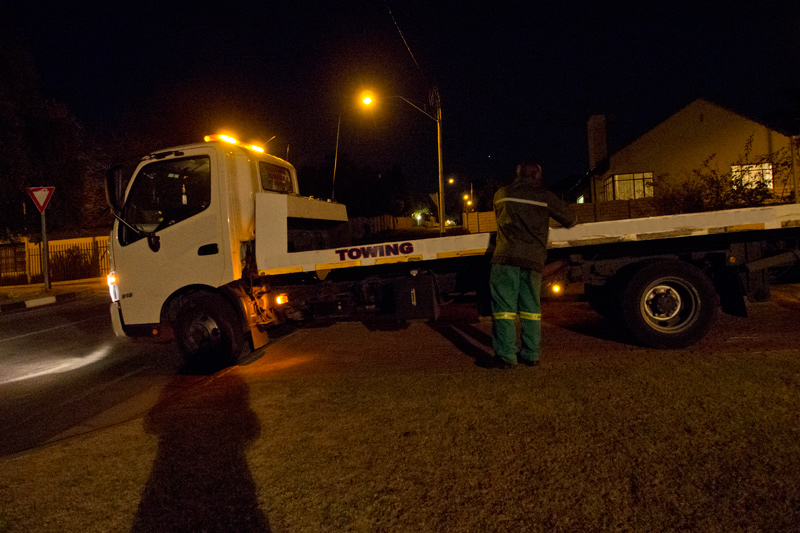 Photo of the tow truck, just before it left our house - ©Gina145