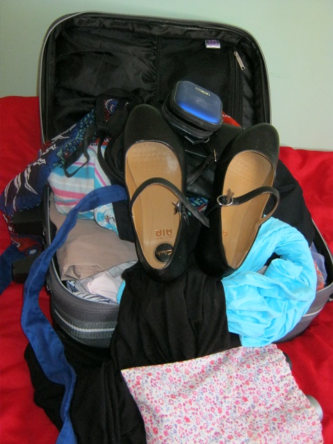 My suitcase prior to going on holiday last year.