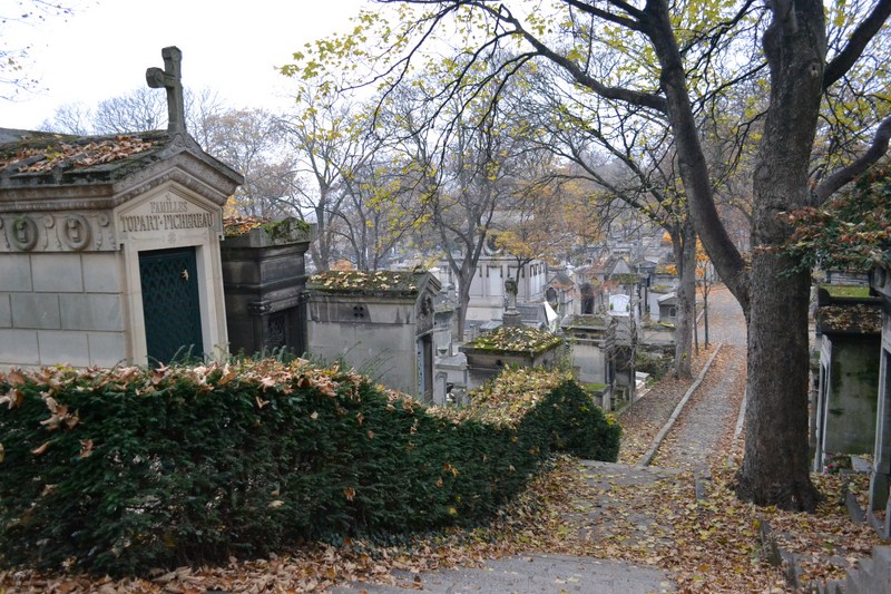 the Père Lachaise Cemetery 